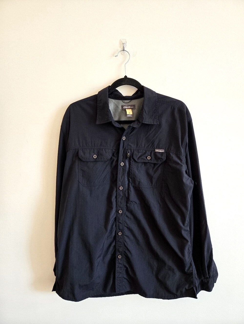 EDDIE BAUER I L Long Sleeve Fisherman's Shirt I navy blue